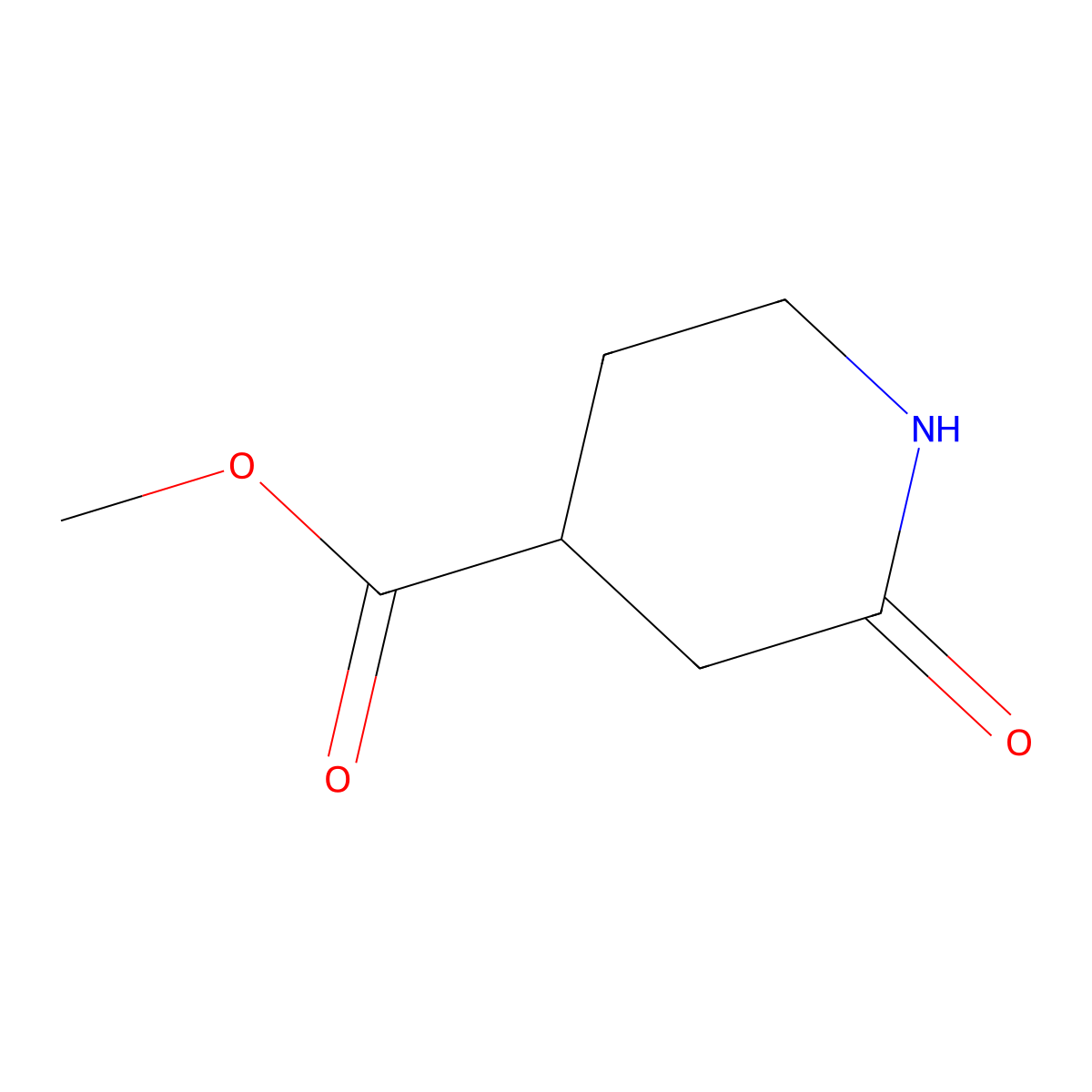 Methyl 2-oxopiperidine-4-carboxylate molecular structure, CAS 25504-47-6