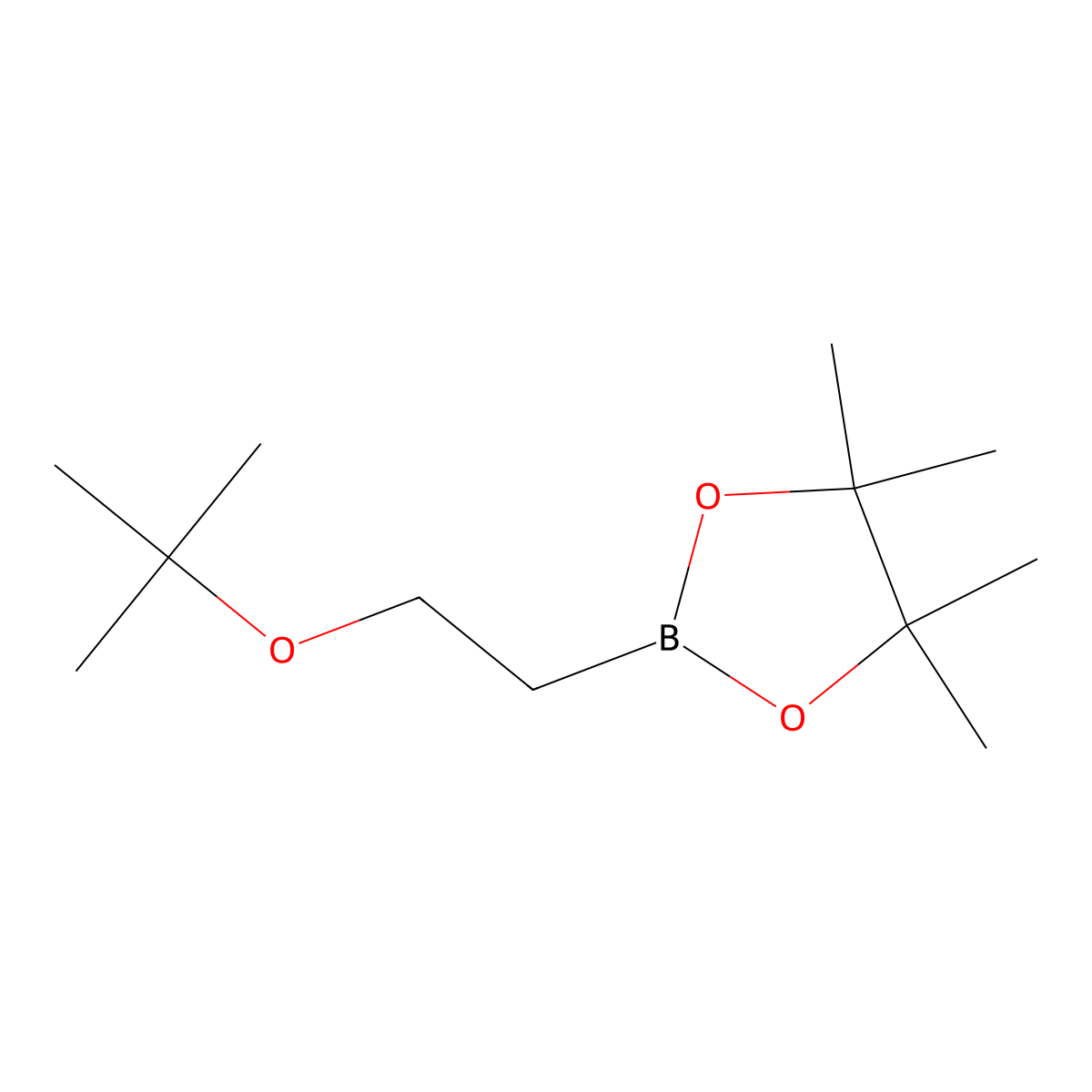 2-[2-(Tert-butoxy)ethyl]-4,4,5,5-tetramethyl-1,3,2-dioxaborolane molecular structure, CAS 255041-56-6