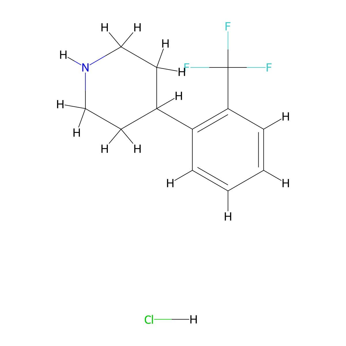4-[2-(Trifluoromethyl)phenyl]piperidine hydrochloride molecular structure, CAS 255051-14-0