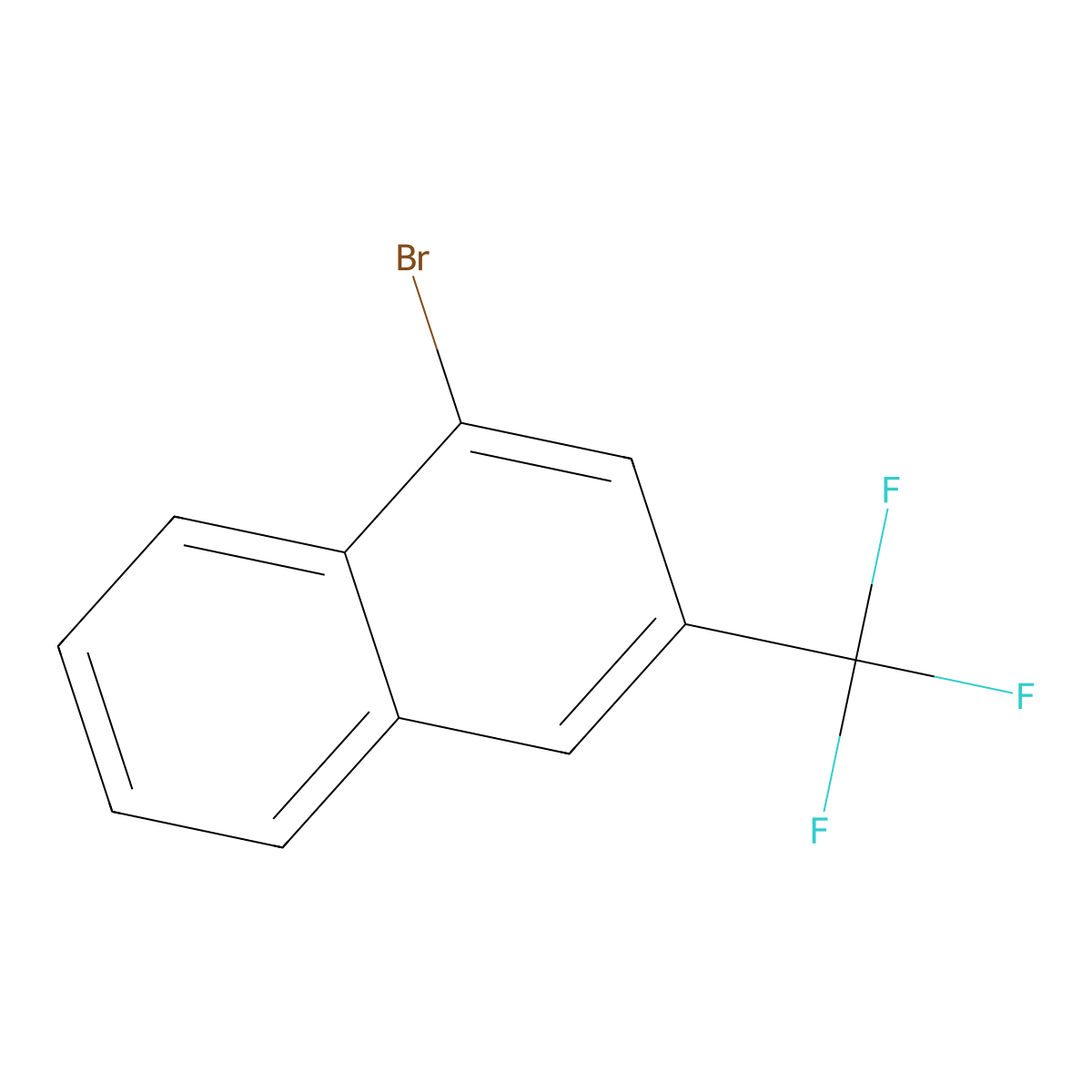 1-Bromo-3-(trifluoromethyl)naphthalene molecular structure, CAS 255051-41-3