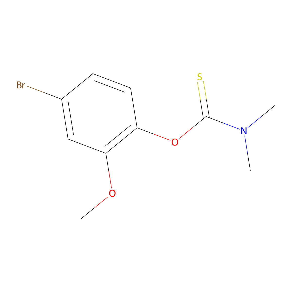 O-4-bromo-2-methoxyphenyl dimethylcarbamothioate molecular structure, CAS 255051-46-8