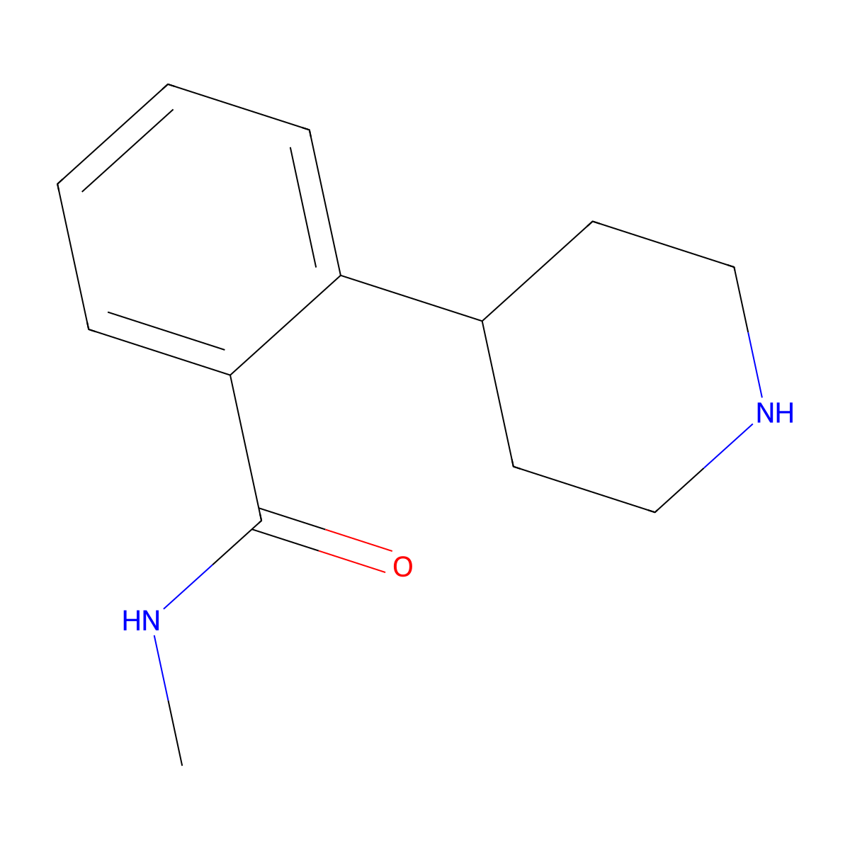 N-Methyl-2-(piperidin-4-yl)benzamide molecular structure, CAS 255051-69-5