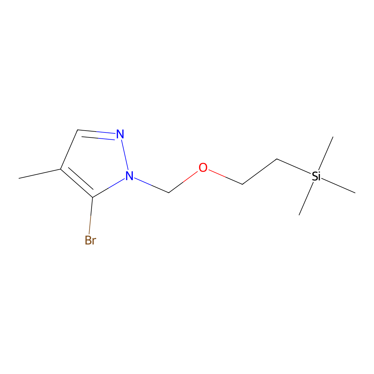 2-[(5-Bromo-4-methyl-pyrazol-1-yl)methoxy]ethyl-trimethyl-silane molecular structure, CAS 2550513-13-6