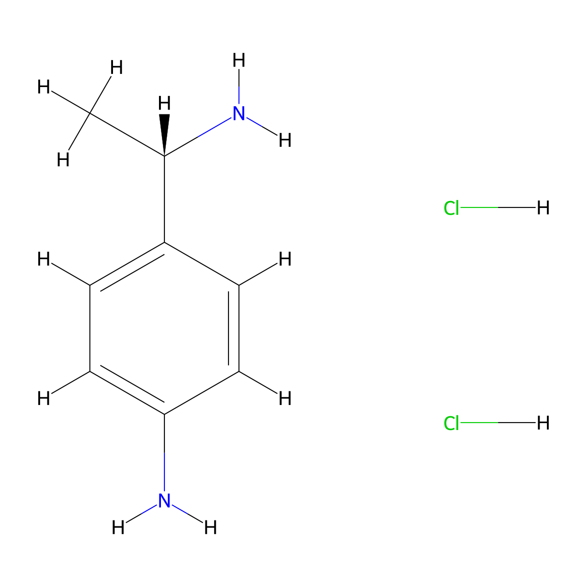 (S)-4-(1-Aminoethyl)aniline dihydrochloride molecular structure, CAS 255060-76-5