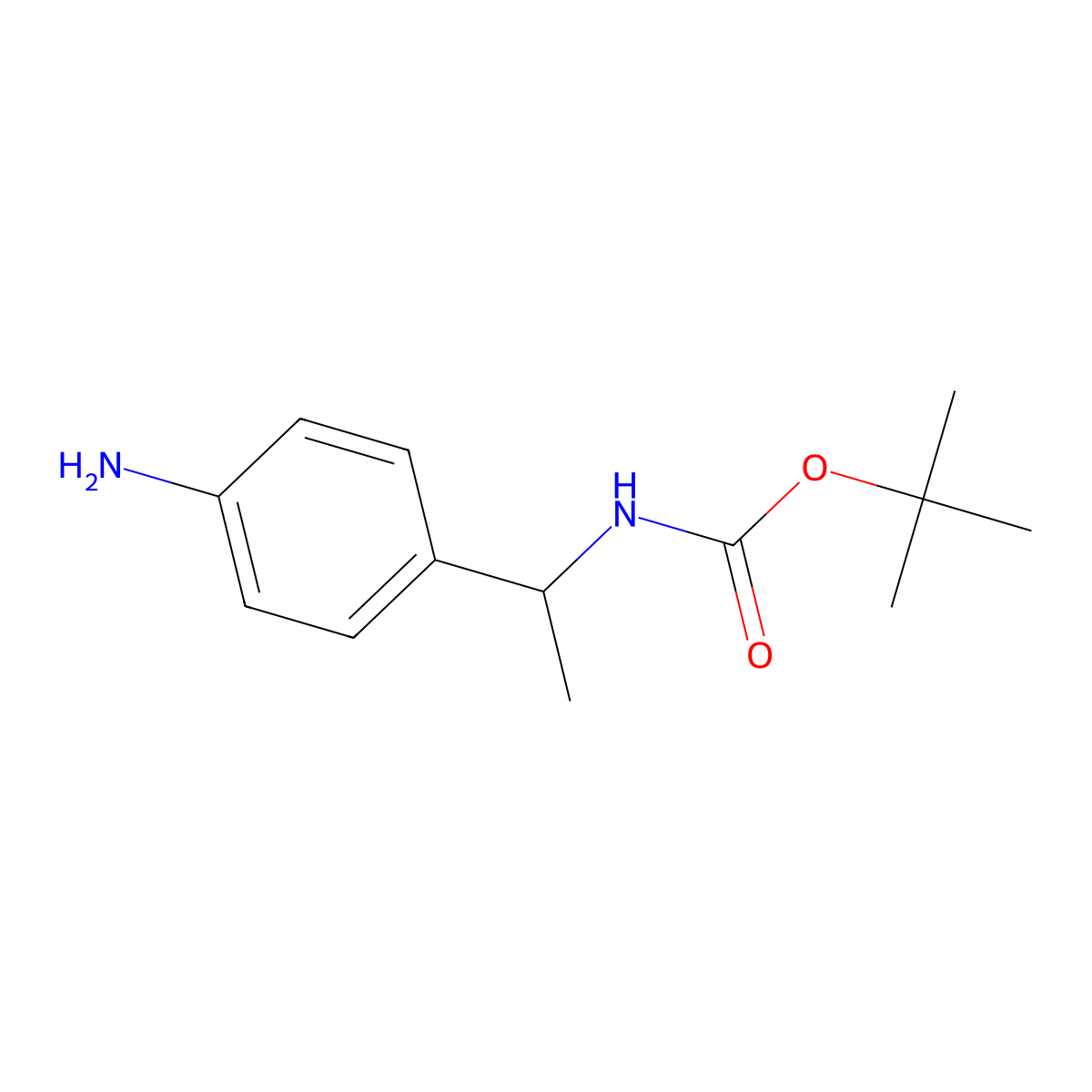 tert-Butyl (S)-(1-(4-aminophenyl)ethyl)carbamate molecular structure, CAS 255060-77-6