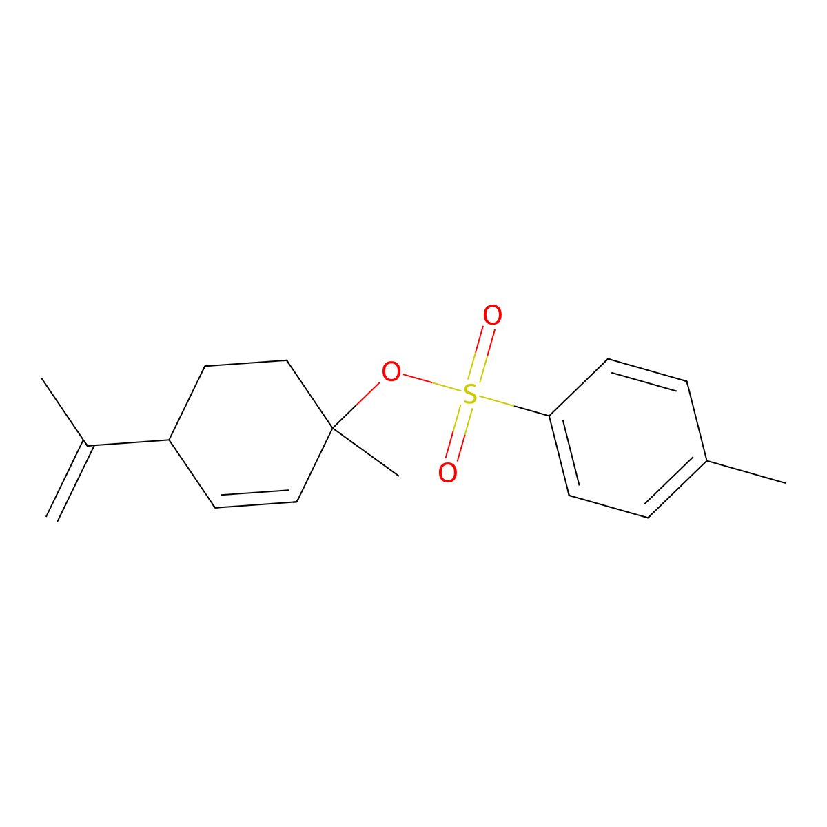 (4R)-1-methyl-4-(prop-1-en-2-yl)cyclohex-2-en-1-yl 4-methylbenzene-1-sulfonate molecular structure, CAS 2550611-51-1