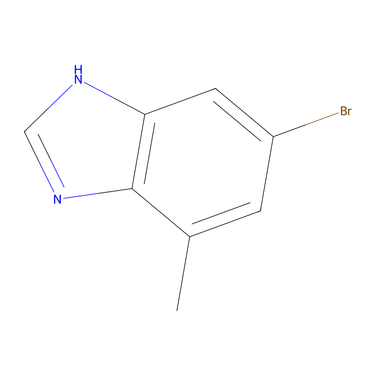 6-Bromo-4-methyl-1H-benzo[d]imidazole molecular structure, CAS 255064-10-9