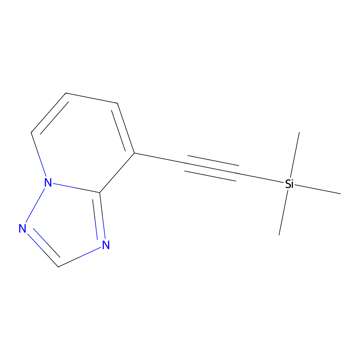 8-((Trimethylsilyl)ethynyl)-[1,2,4]triazolo[1,5-a]pyridine molecular structure, CAS 2550645-66-2