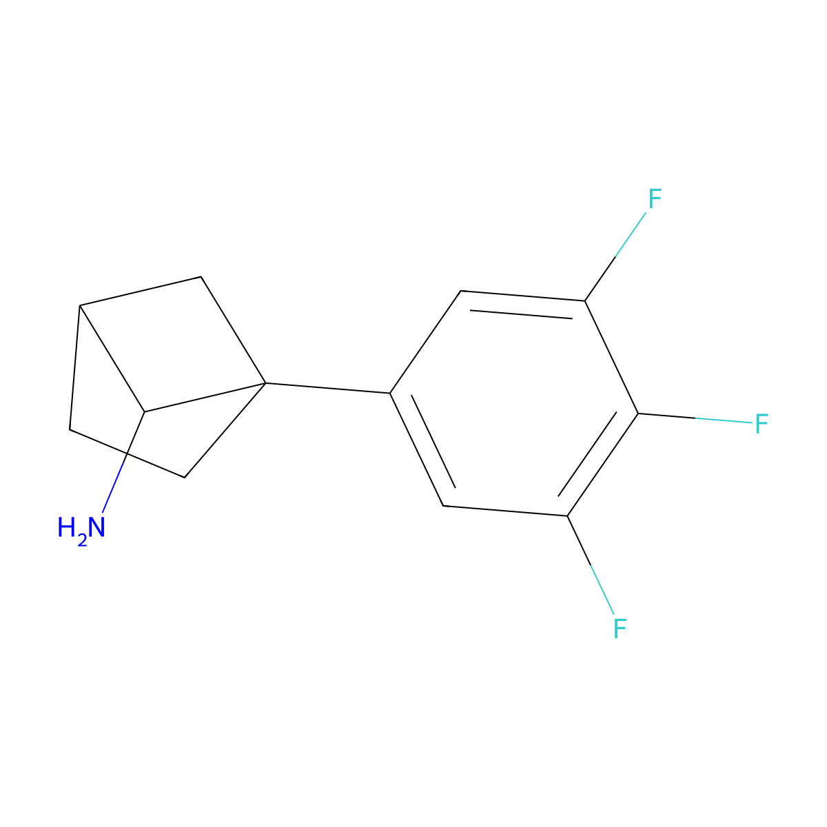 rac-(1S,4R,5R)-1-(3,4,5-trifluorophenyl)bicyclo[2.1.1]hexan-5-amine molecular structure, CAS 2550795-14-5