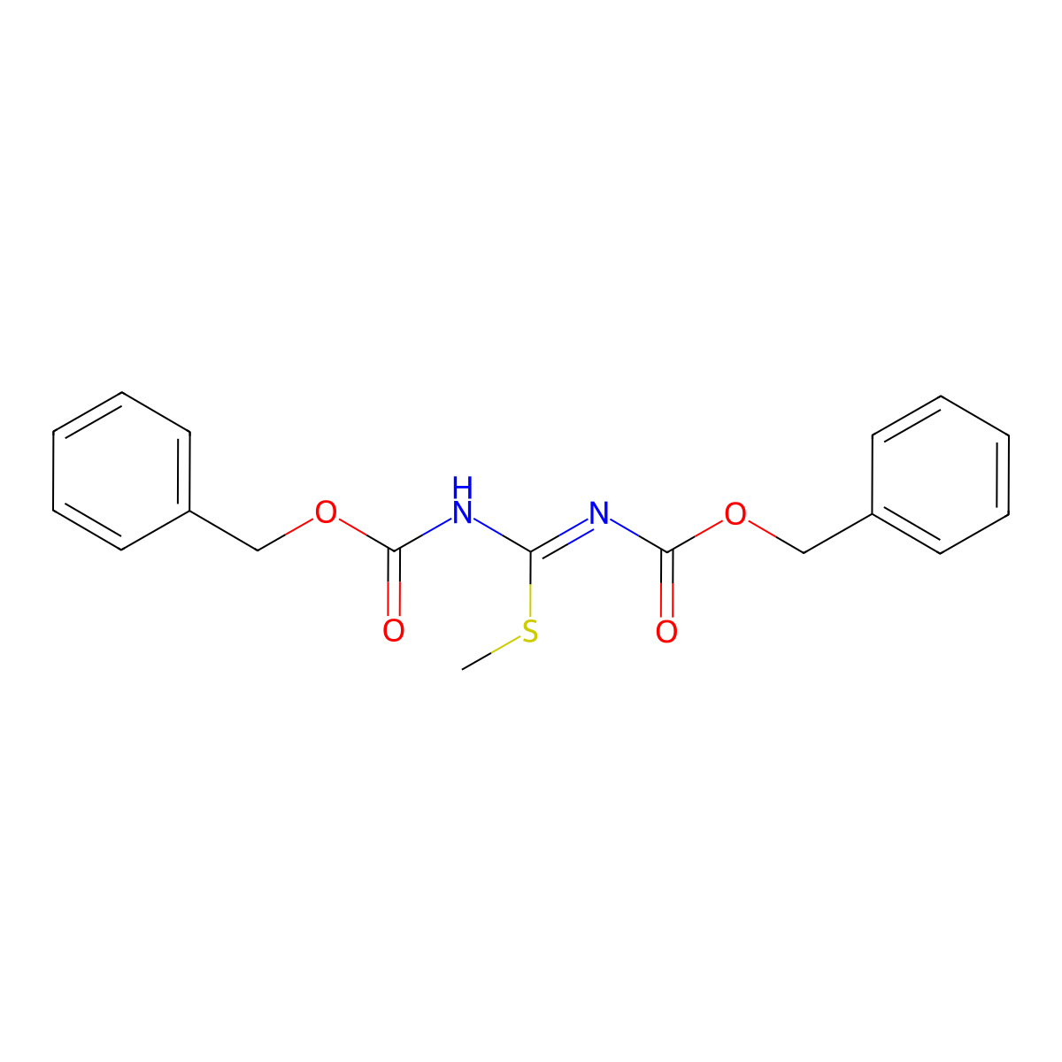 1,3-Bis(benzyloxycarbonyl)-2-methylisothiourea molecular structure, CAS 25508-20-7