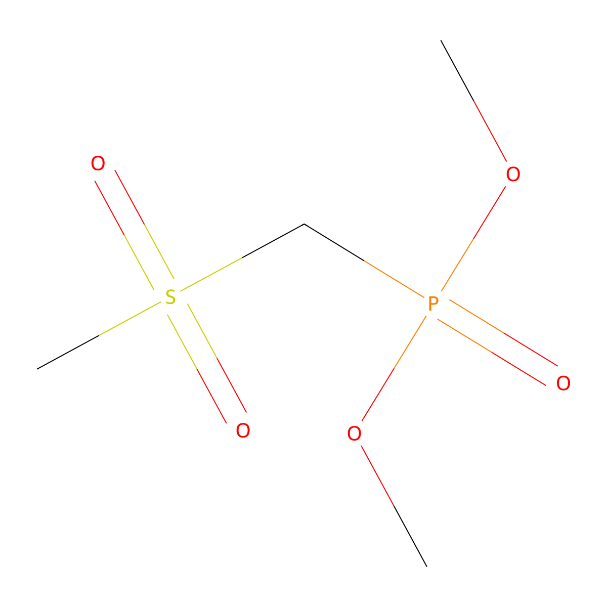 Dimethyl (methanesulfonylmethyl)phosphonate molecular structure, CAS 25508-33-2