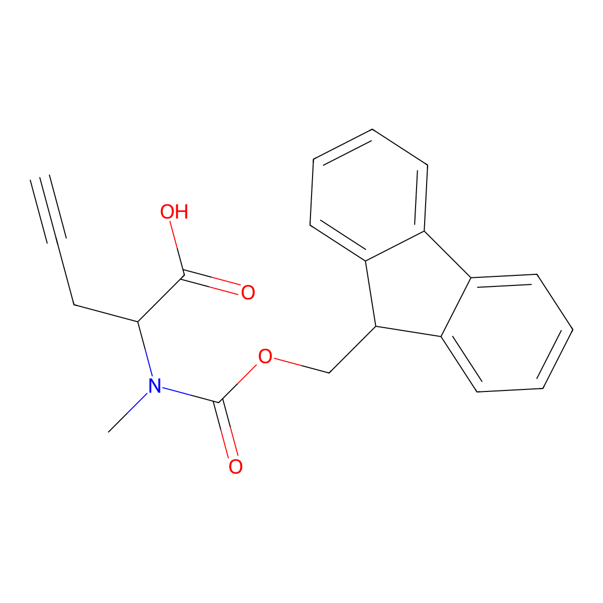 N-Fmoc-N-methyl-(S)-2-propargylglycine molecular structure, CAS 2550906-64-2