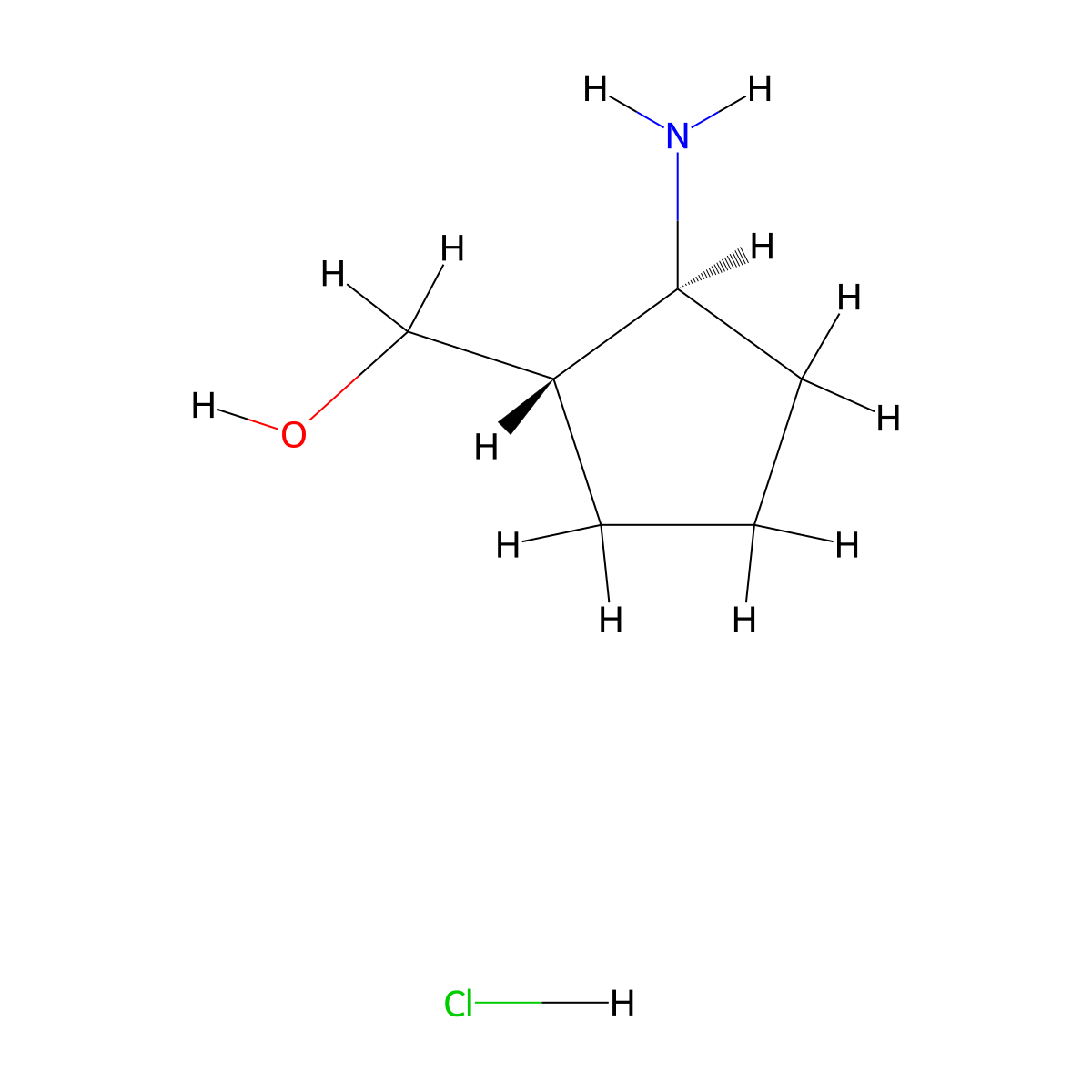 ((1S,2S)-2-Aminocyclopentyl)methanol hydrochloride molecular structure, CAS 2550996-41-1