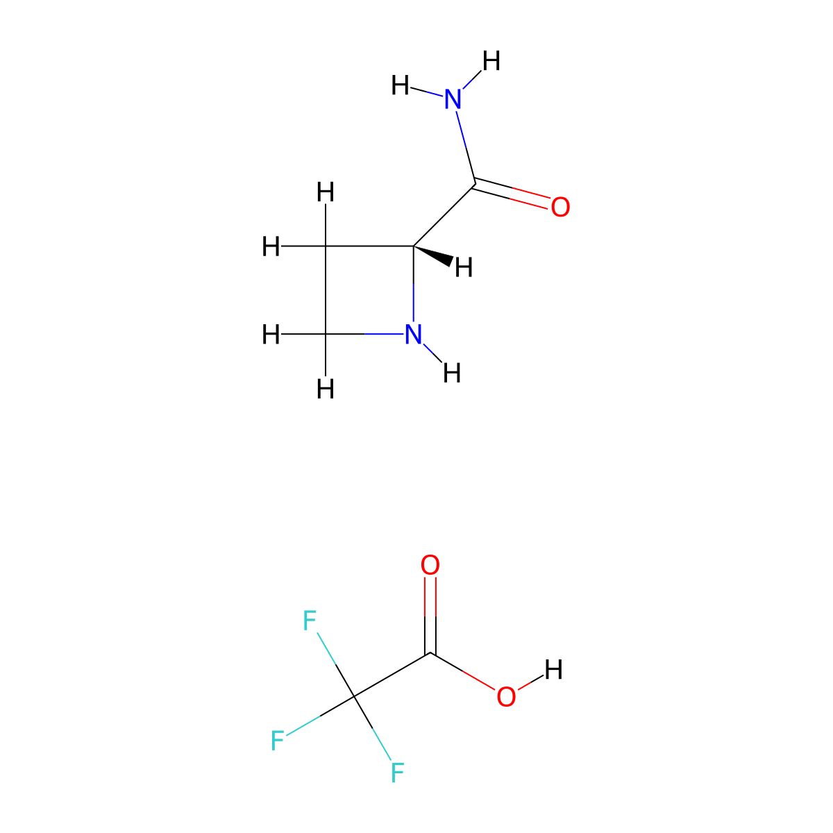 (2R)-azetidine-2-carboxamide,trifluoroaceticacid molecular structure, CAS 2550996-70-6