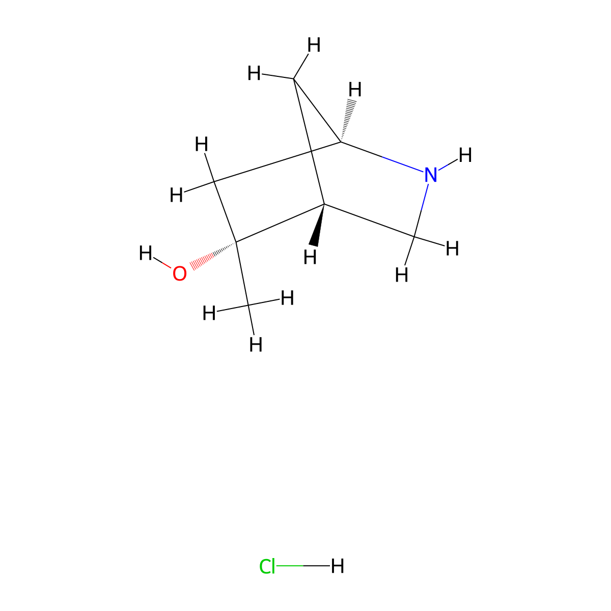 rac-(1R,4R,5R)-5-methyl-2-azabicyclo[2.2.1]heptan-5-ol hydrochloride molecular structure, CAS 2550997-07-2