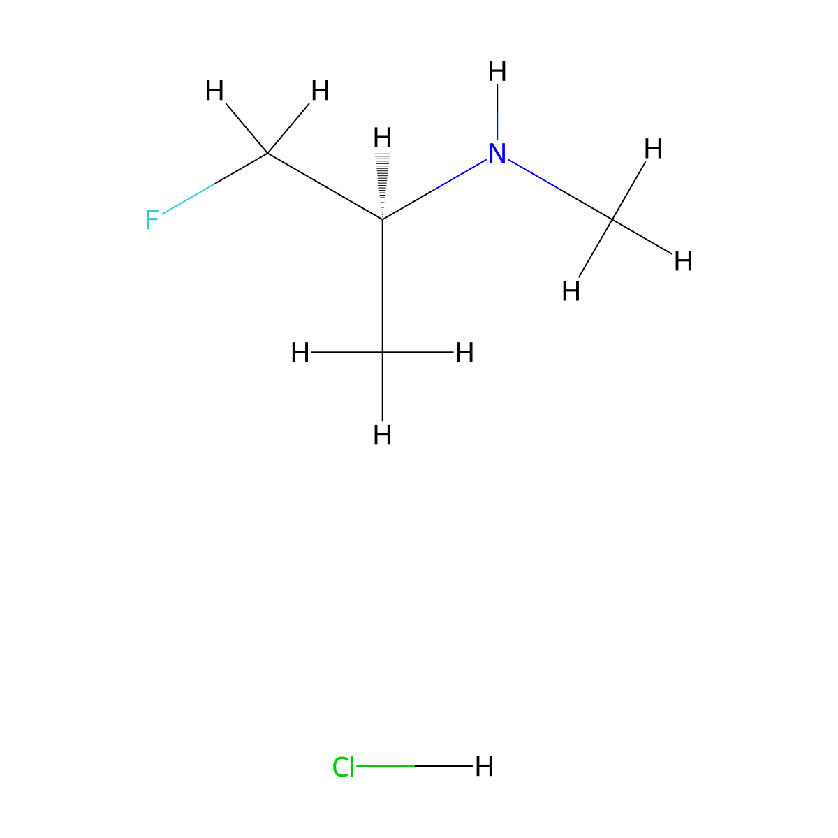 (2S)-1-Fluoro-N-methylpropan-2-amine;hydrochloride molecular structure, CAS 2550997-15-2
