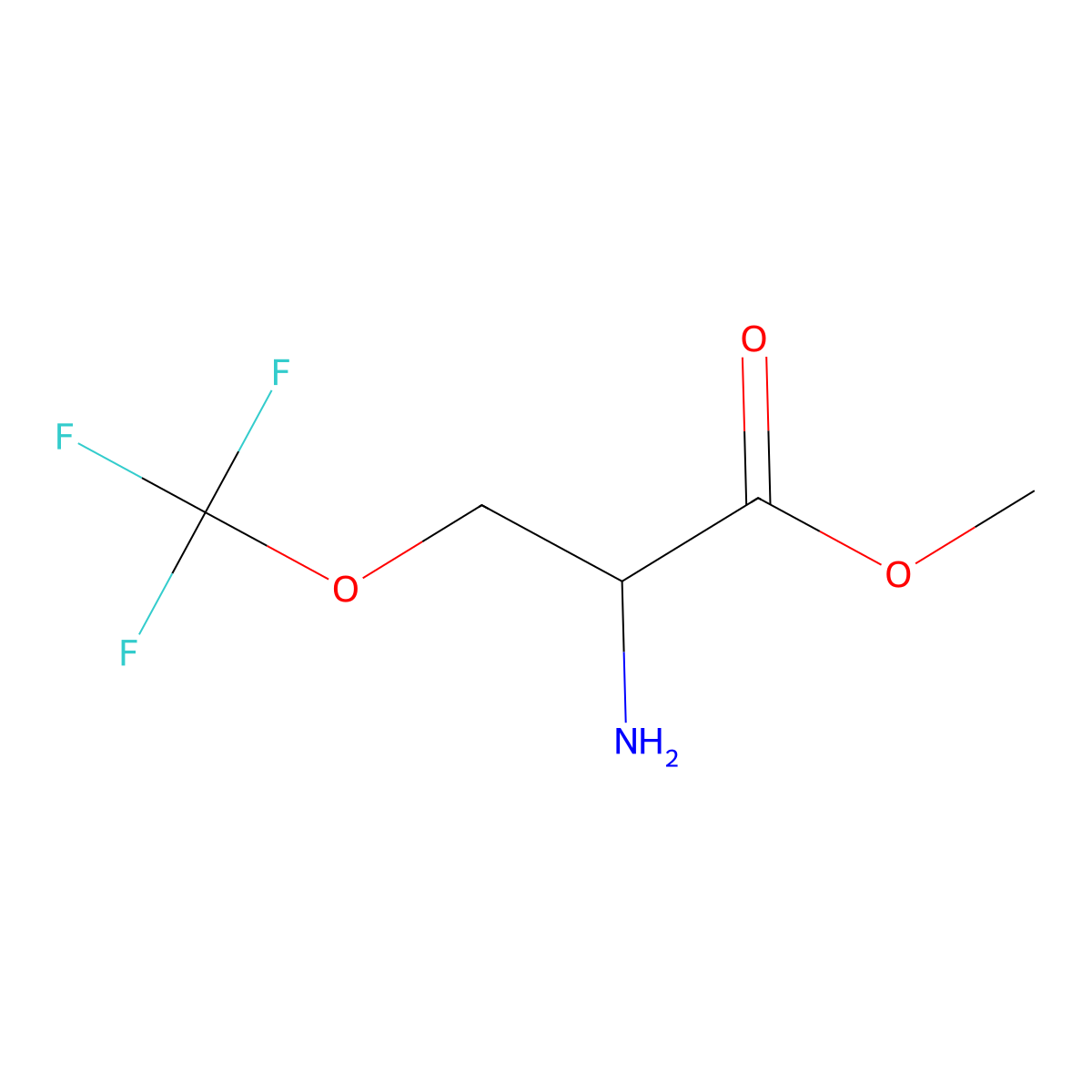 methyl (2S)-2-amino-3-(trifluoromethoxy)propanoate molecular structure, CAS 2550997-45-8