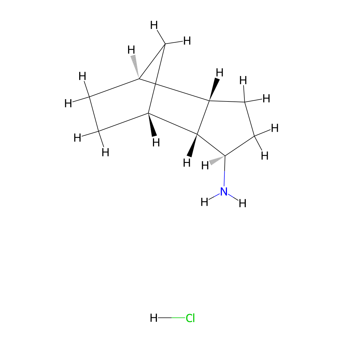 rac-(1R,2R,3R,6S,7S)-tricyclo[5.2.1.0,2,6]decan-3-amine hydrochloride molecular structure, CAS 2550997-52-7
