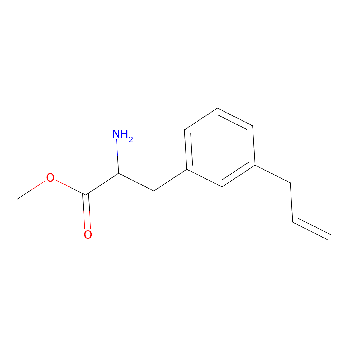 methyl (2R)-2-amino-3-[3-(prop-2-en-1-yl)phenyl]propanoate molecular structure, CAS 2550997-69-6