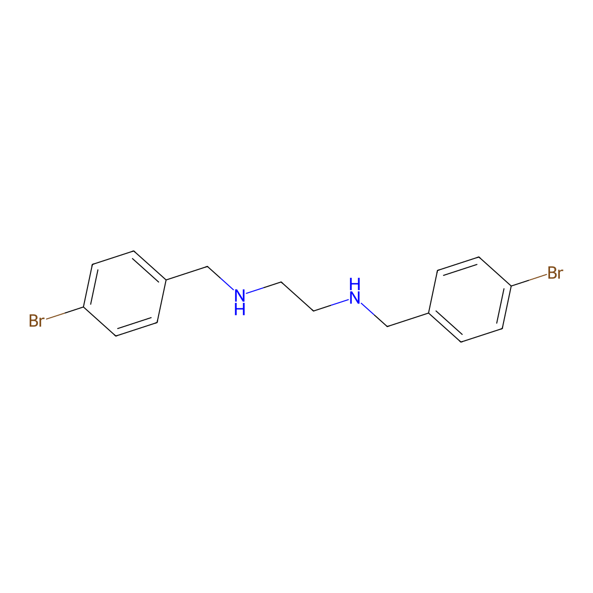 N1,N2-Bis(4-bromobenzyl)ethane-1,2-diamine molecular structure, CAS 2551-54-4