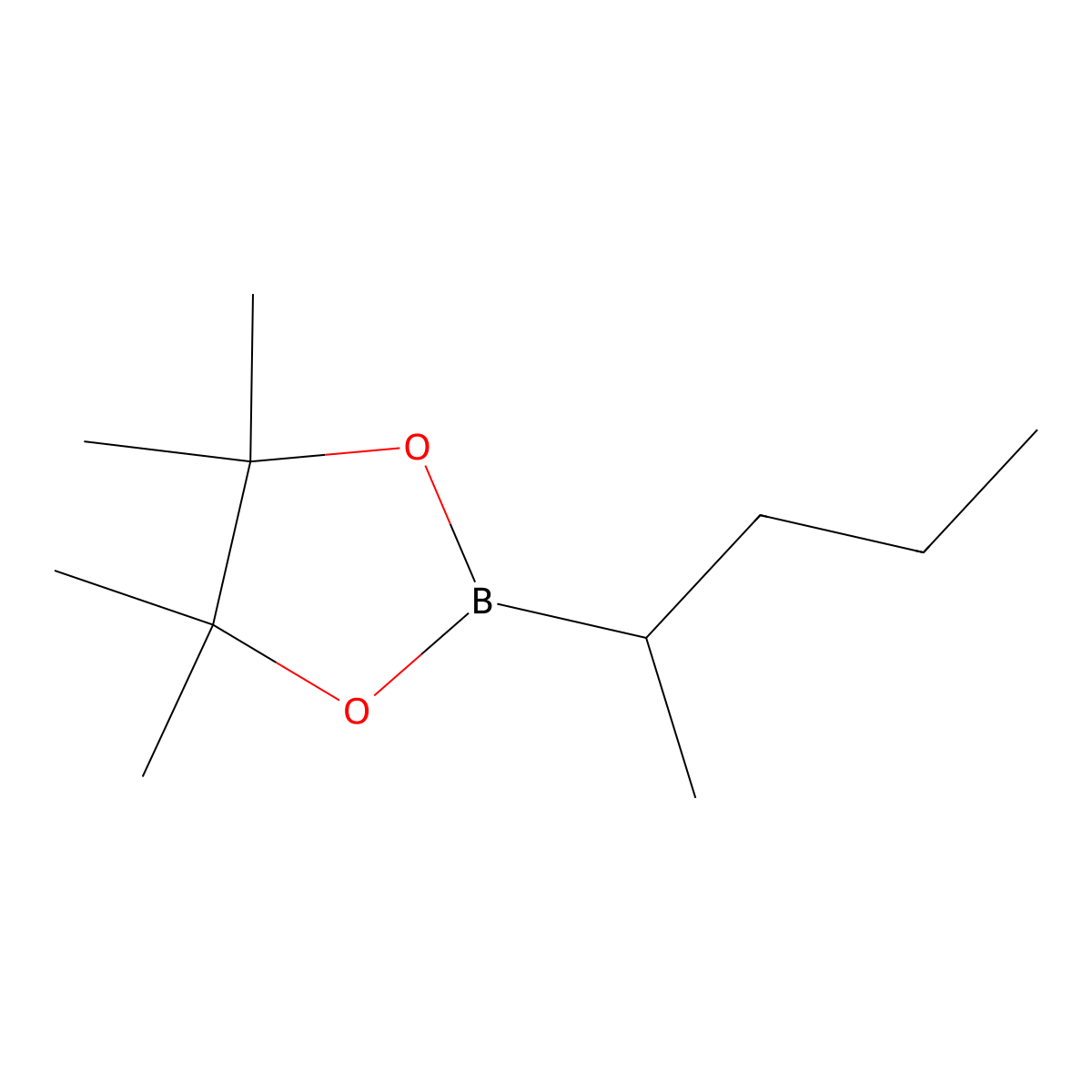 4,4,5,5-Tetramethyl-2-(pentan-2-yl)-1,3,2-dioxaborolane molecular structure, CAS 2551029-50-4