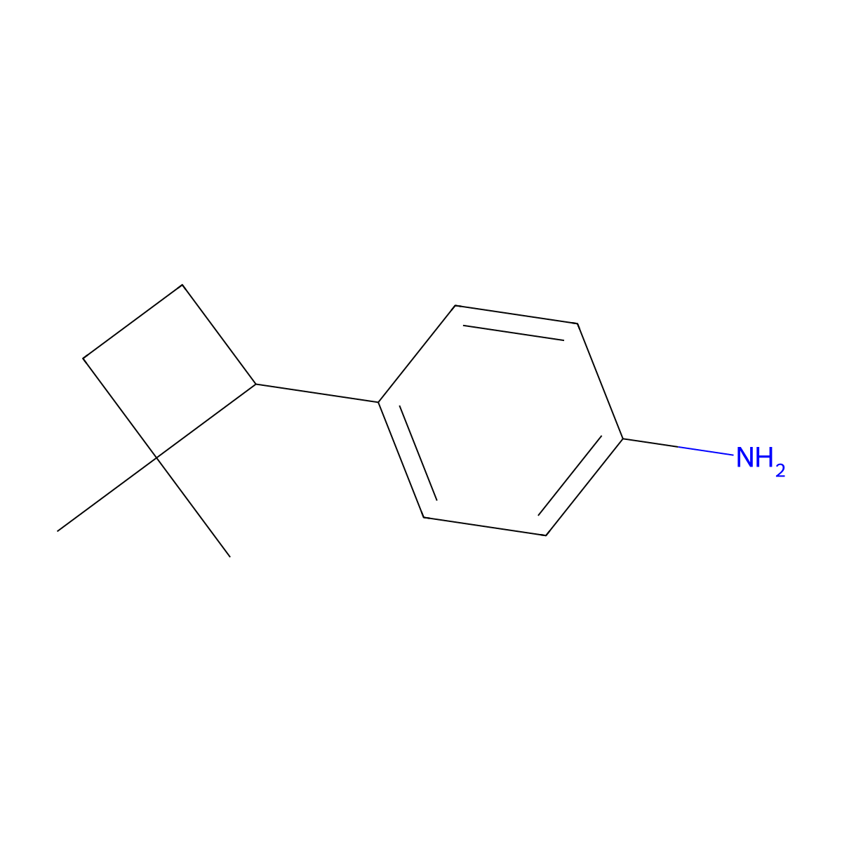 4-(2,2-Dimethylcyclobutyl)aniline molecular structure, CAS 2551114-41-9