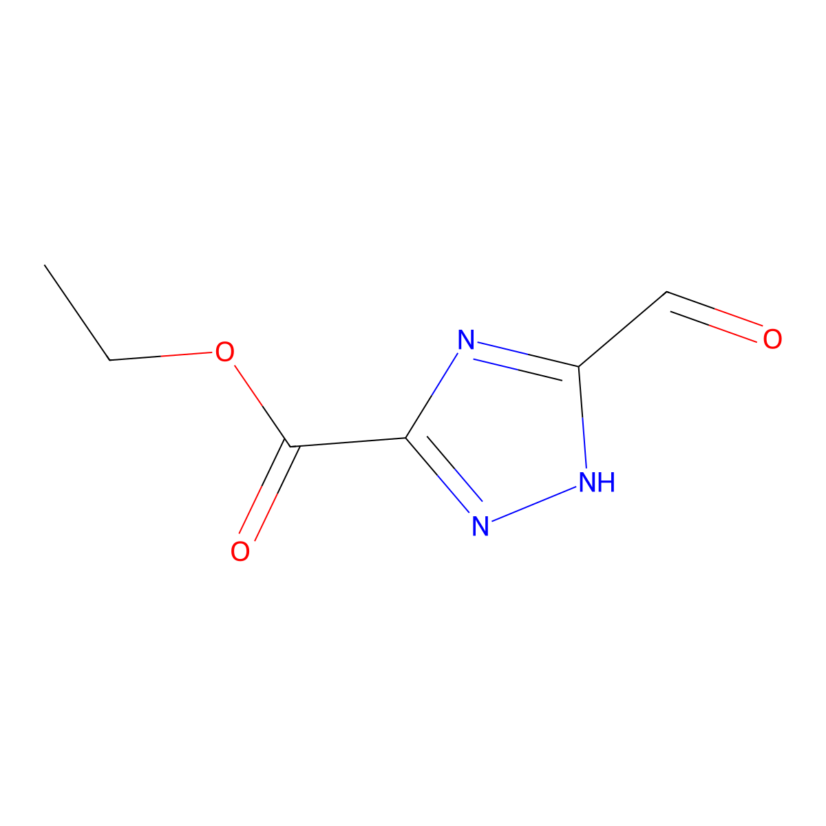 ethyl 5-formyl-4H-1,2,4-triazole-3-carboxylate molecular structure, CAS 2551114-51-1