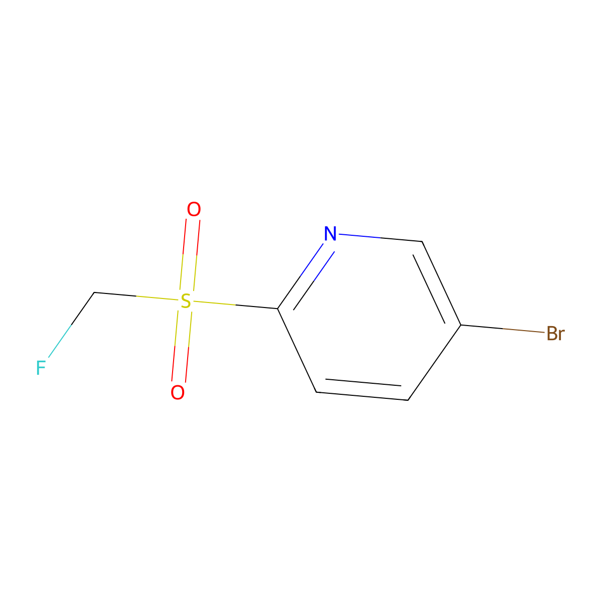 5-Bromo-2-fluoromethanesulfonylpyridine molecular structure, CAS 2551114-55-5