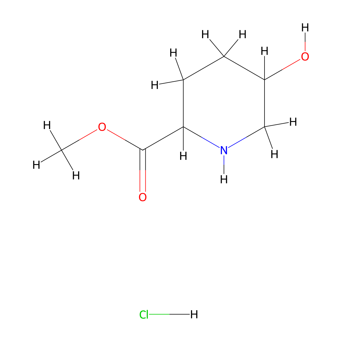 Methyl 5-hydroxypiperidine-2-carboxylate hydrochloride molecular structure, CAS 2551114-61-3