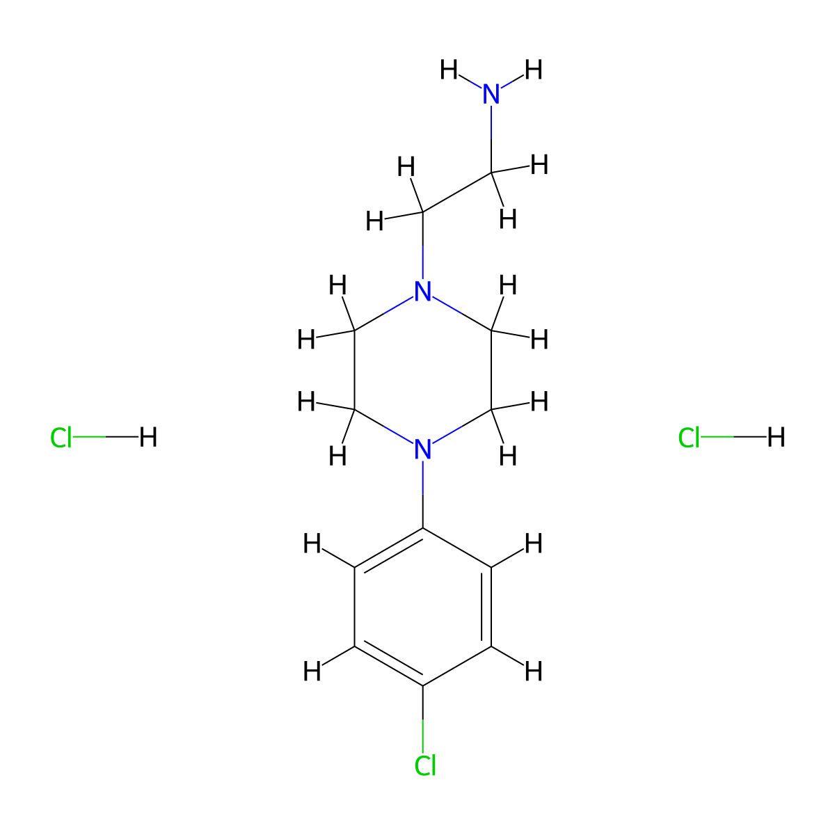 2-[4-(4-Chlorophenyl)piperazin-1-yl]ethan-1-aminedihydrochloride molecular structure, CAS 2551114-62-4