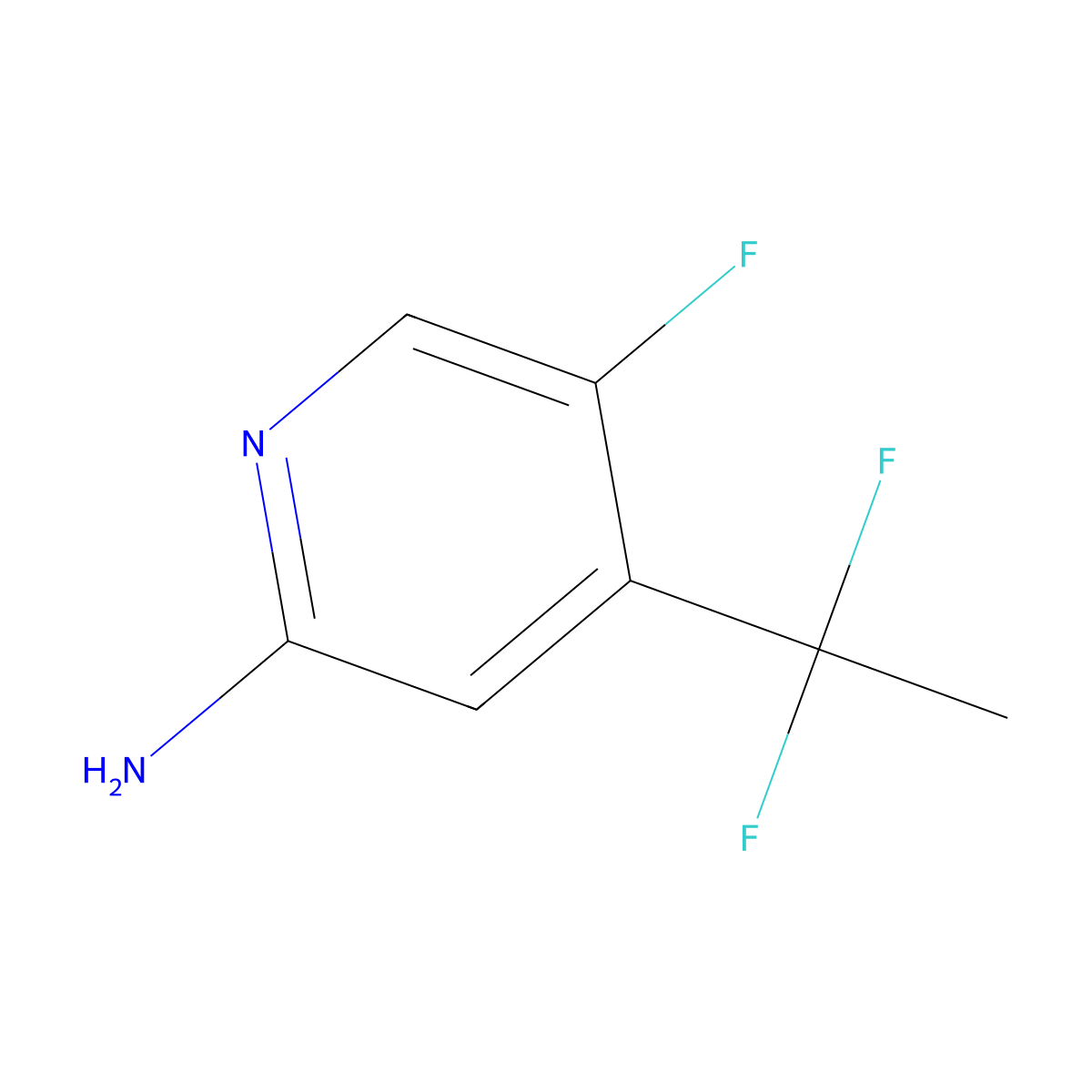 4-(1,1-Difluoroethyl)-5-fluoropyridin-2-amine molecular structure, CAS 2551114-73-7