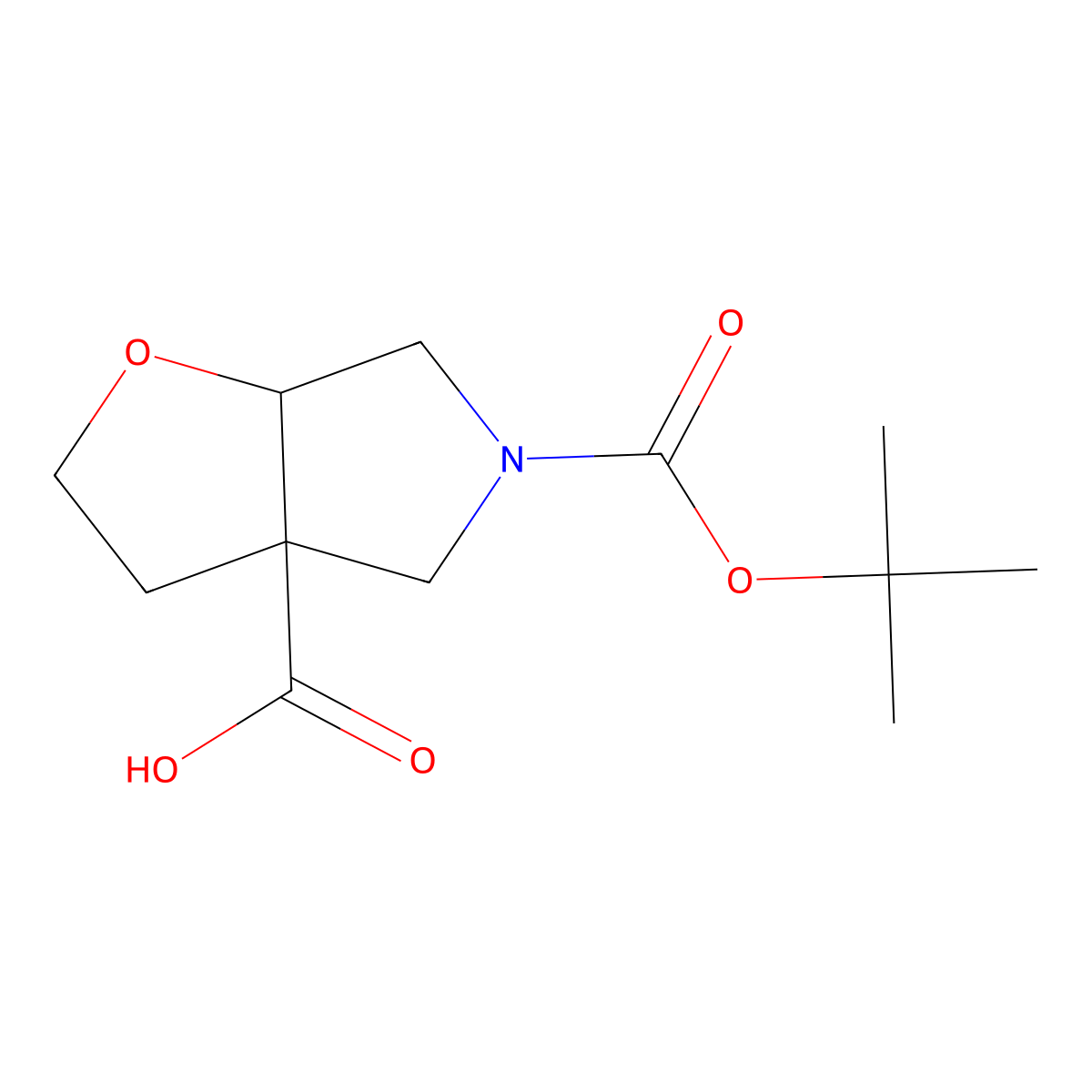 5-[(tert-butoxy)carbonyl]-hexahydro-2H-furo[2,3-c]pyrrole-3a-carboxylic acid molecular structure, CAS 2551114-77-1