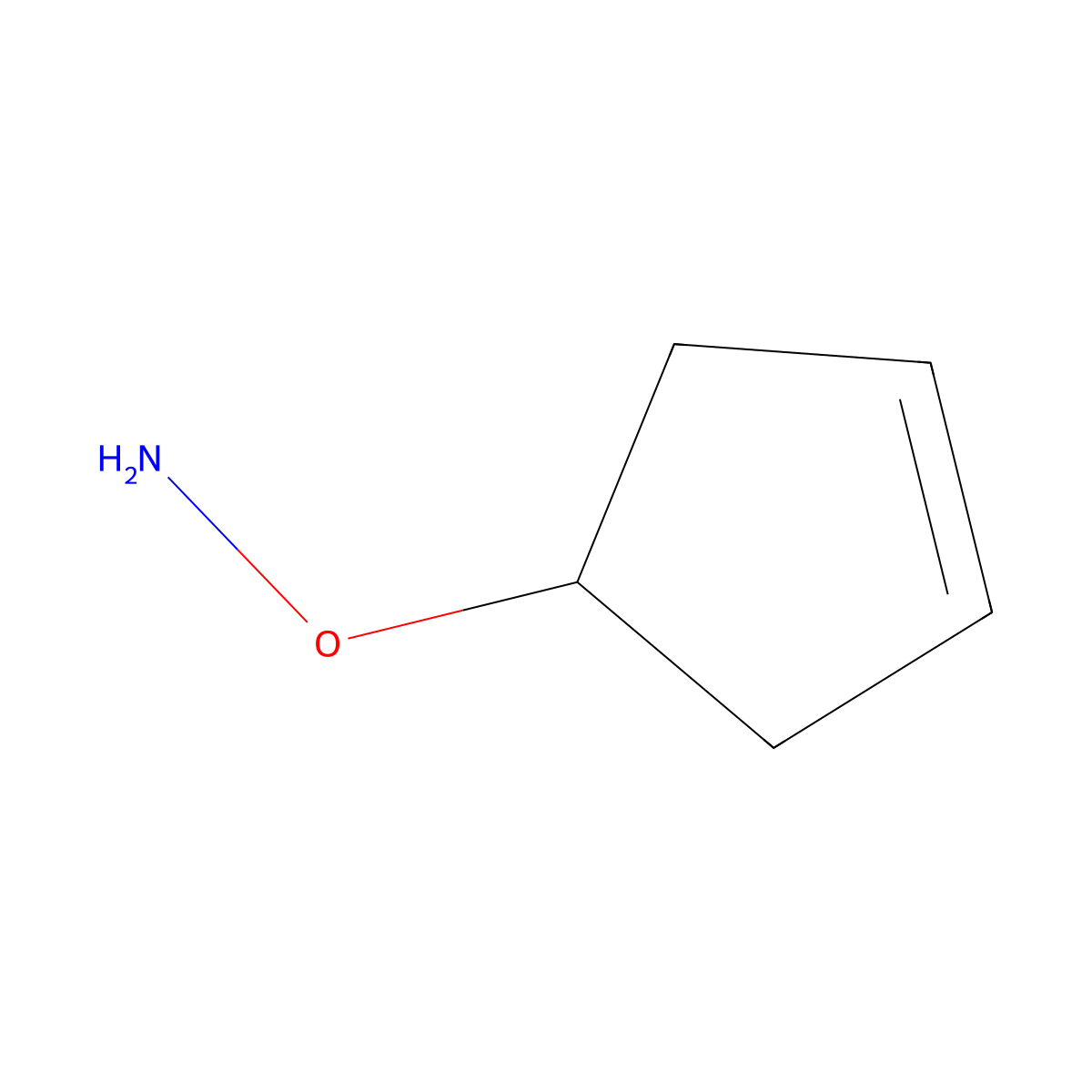 O-(cyclopent-3-en-1-yl)hydroxylamine molecular structure, CAS 2551114-83-9