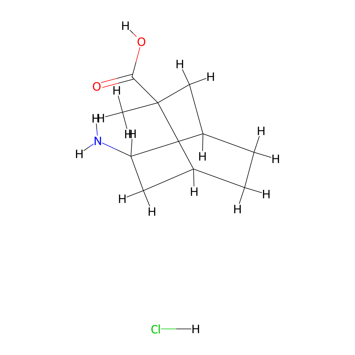5-Amino-2-methylbicyclo[2.2.2]octane-2-carboxylic acid hydrochloride molecular structure, CAS 2551114-91-9