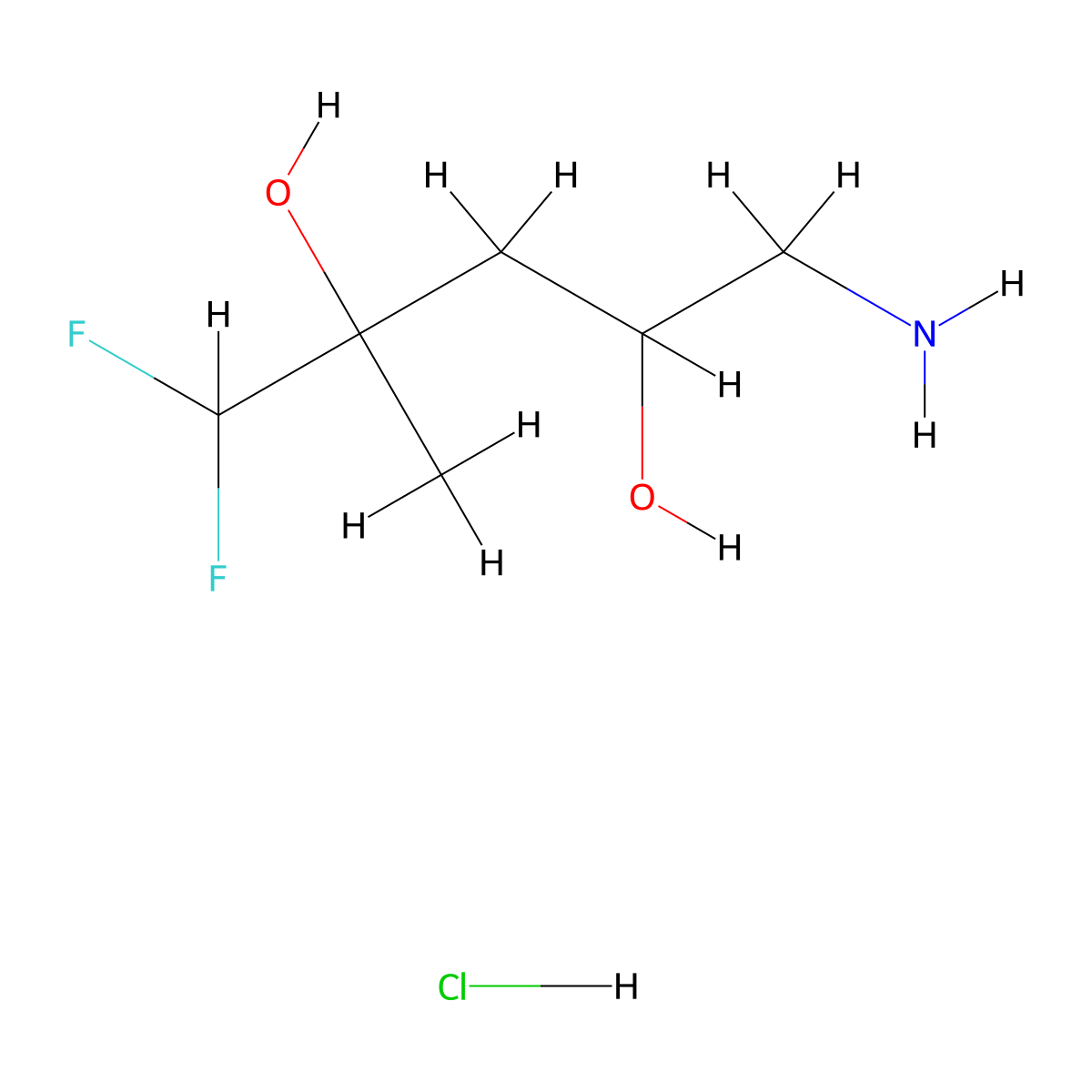 5-Amino-1,1-difluoro-2-methylpentane-2,4-diolhydrochloride molecular structure, CAS 2551114-93-1