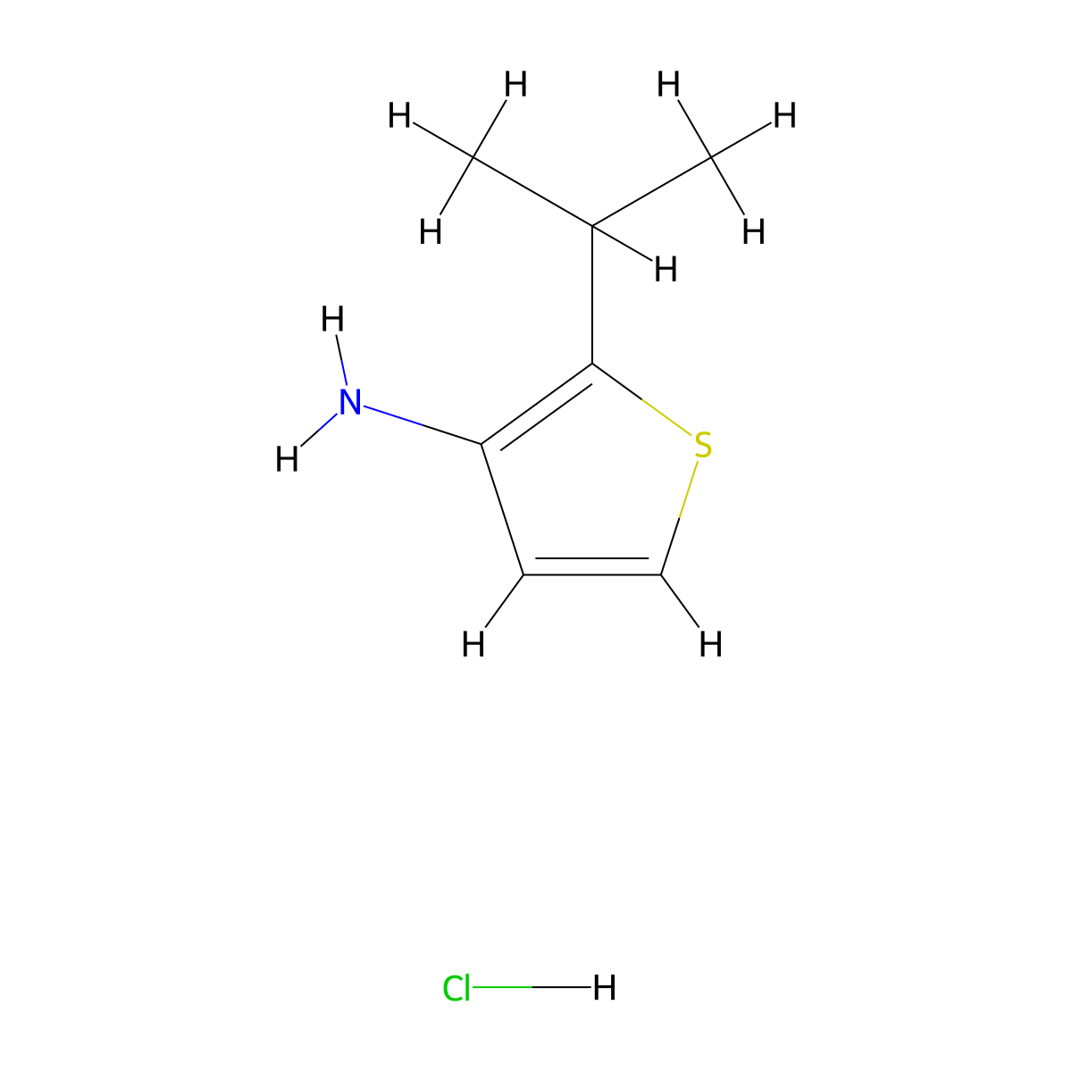 2-(Propan-2-yl)thiophen-3-amine hydrochloride molecular structure, CAS 2551114-97-5