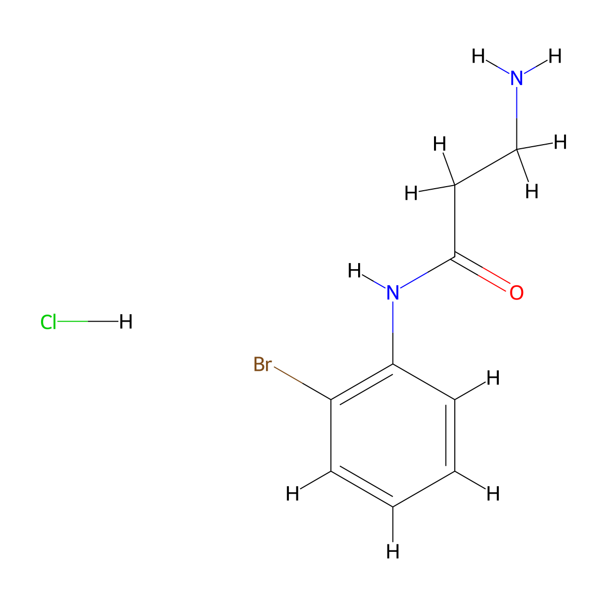 3-amino-N-(2-bromophenyl)propanamide hydrochloride molecular structure, CAS 2551115-02-5