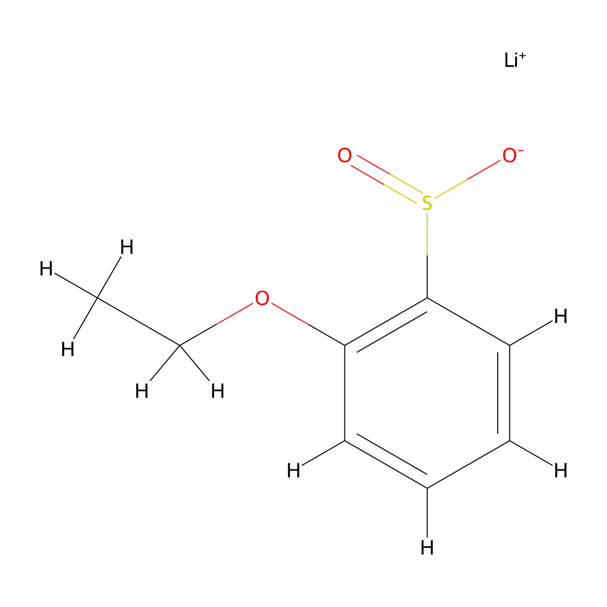 Lithium2-ethoxybenzene-1-sulfinate molecular structure, CAS 2551115-16-1