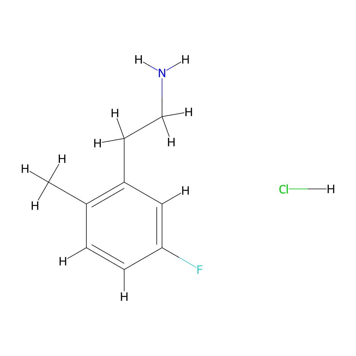 2-(5-Fluoro-2-methylphenyl)ethan-1-amine hydrochloride molecular structure, CAS 2551115-22-9