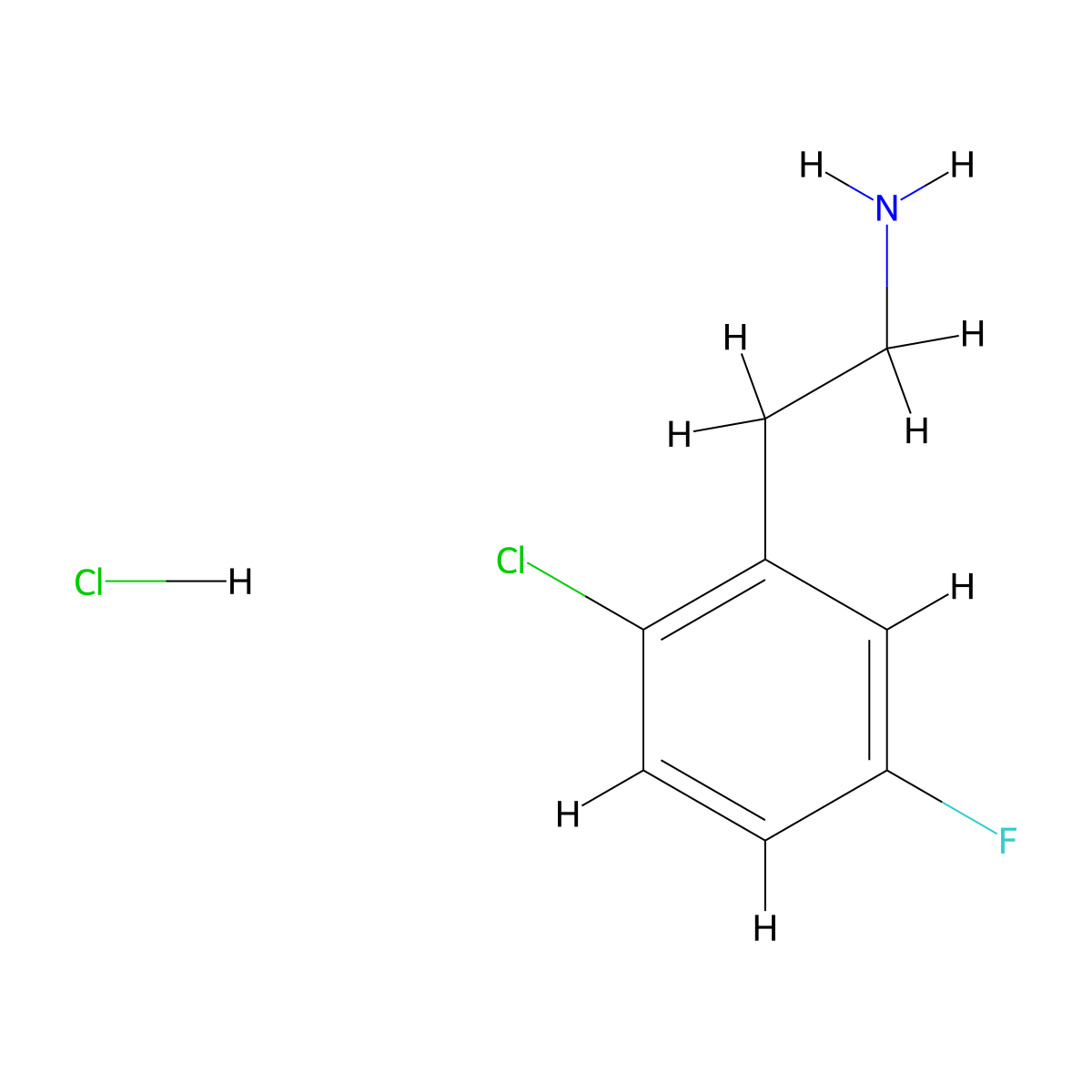 2-(2-Chloro-5-fluorophenyl)ethan-1-aminehydrochloride molecular structure, CAS 2551115-23-0