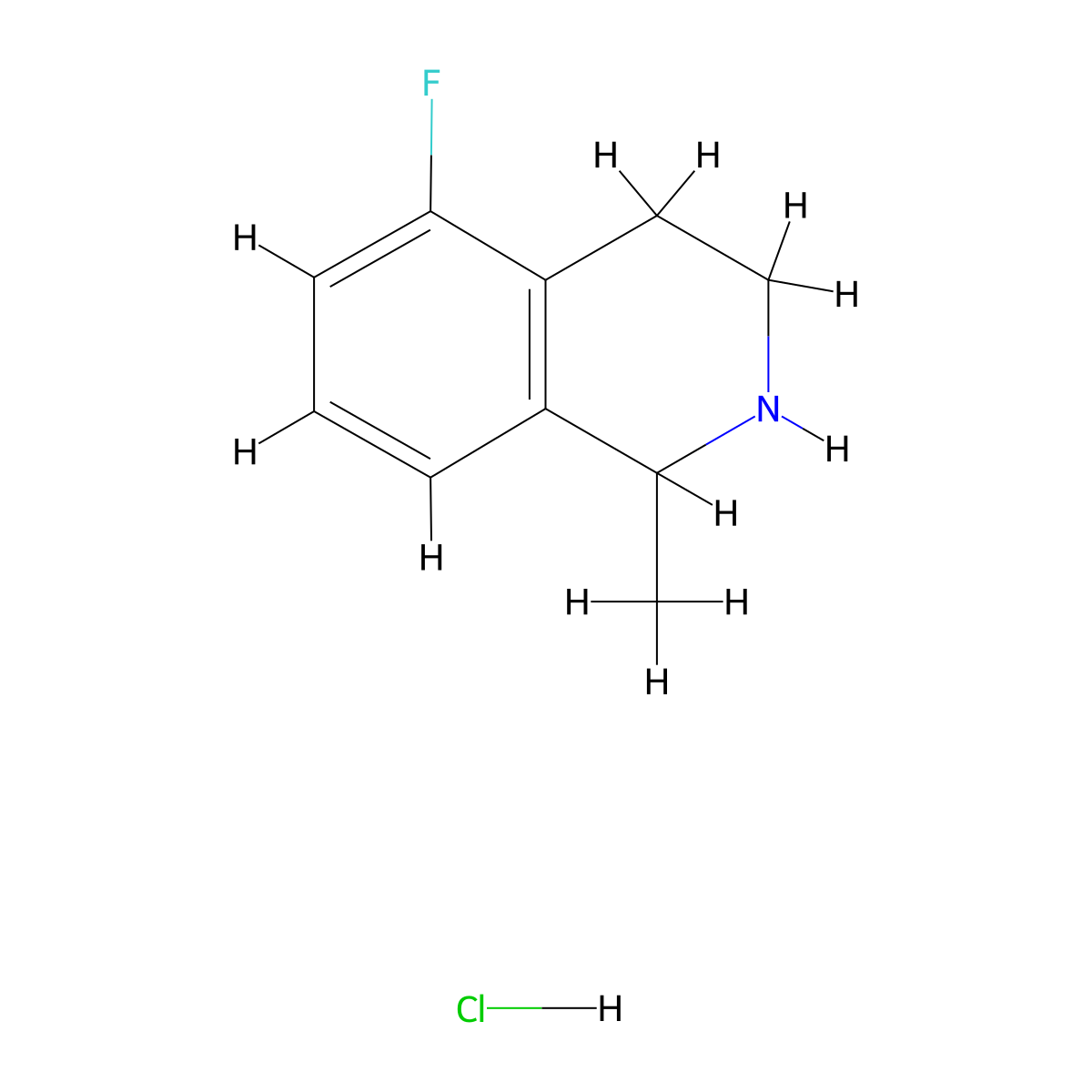 5-Fluoro-1-methyl-1,2,3,4-tetrahydroisoquinoline hydrochloride molecular structure, CAS 2551115-35-4