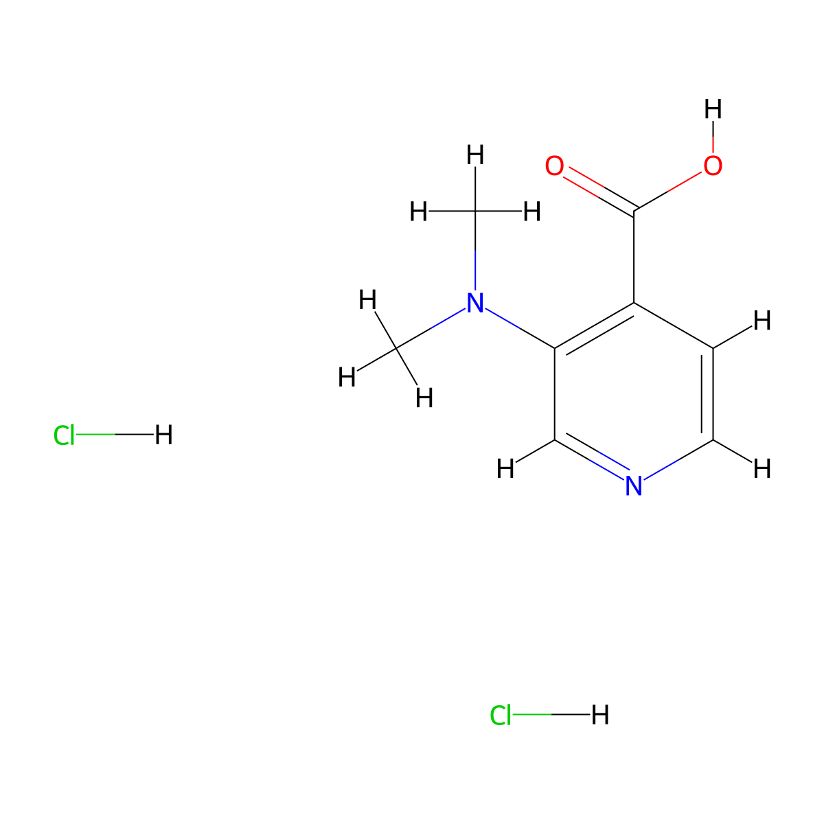 3-(Dimethylamino)pyridine-4-carboxylic acid dihydrochloride molecular structure, CAS 2551115-39-8