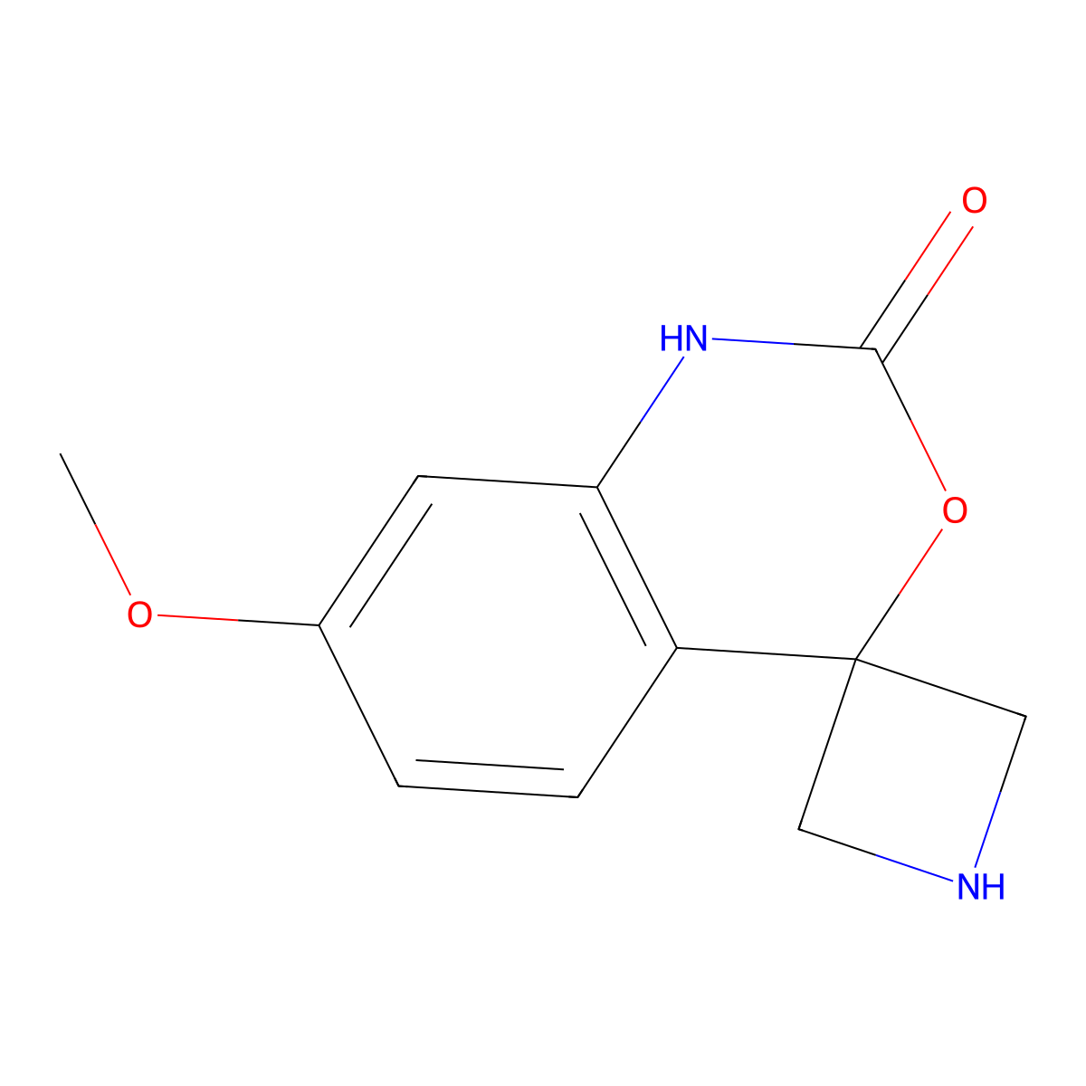 7'-Methoxy-1',2'-dihydrospiro[azetidine-3,4'-[3,1]benzoxazin]-2'-one molecular structure, CAS 2551115-40-1