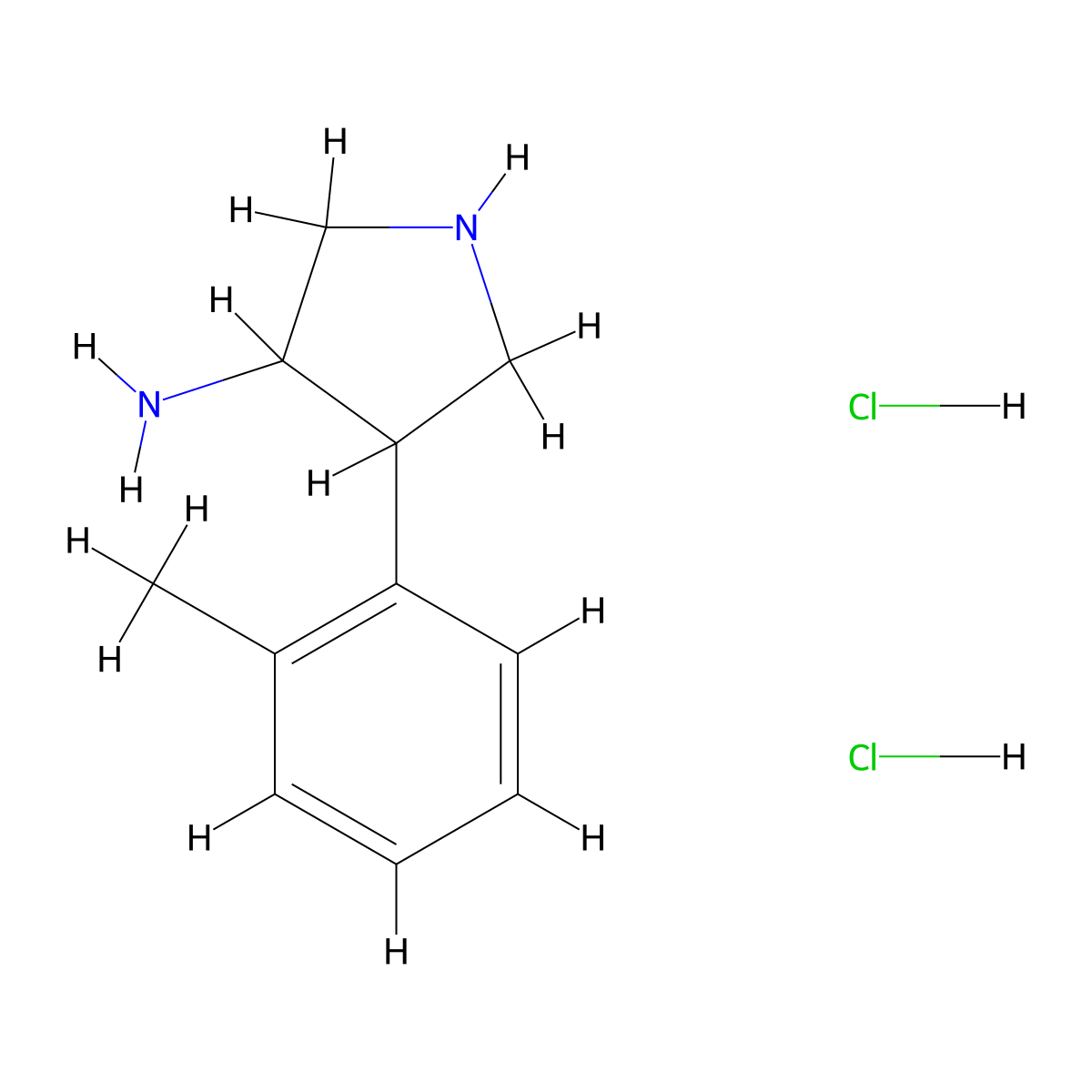 4-(2-Methylphenyl)pyrrolidin-3-aminedihydrochloride molecular structure, CAS 2551115-42-3