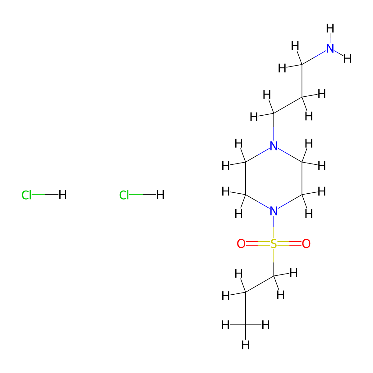 3-(4-Propylsulfonylpiperazin-1-yl)propan-1-amine;dihydrochloride molecular structure, CAS 2551115-54-7
