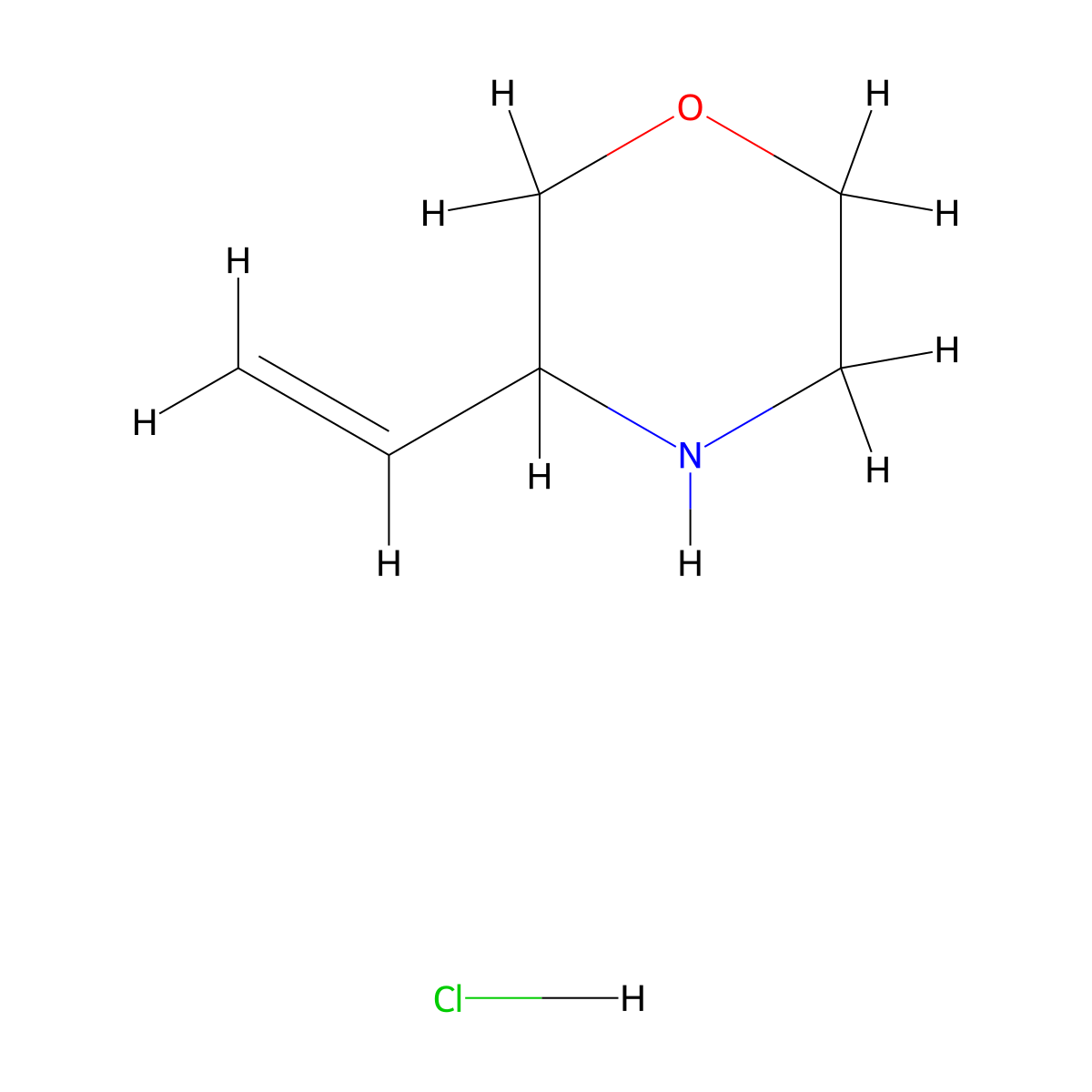 3-Ethenylmorpholine;hydrochloride molecular structure, CAS 2551115-60-5