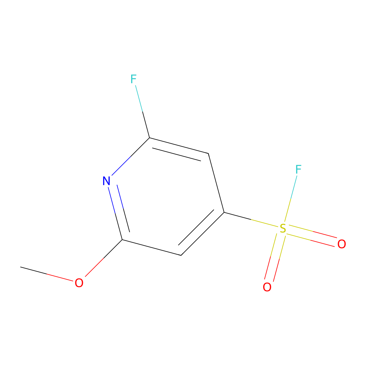 2-Fluoro-6-methoxypyridine-4-sulfonyl fluoride molecular structure, CAS 2551115-75-2