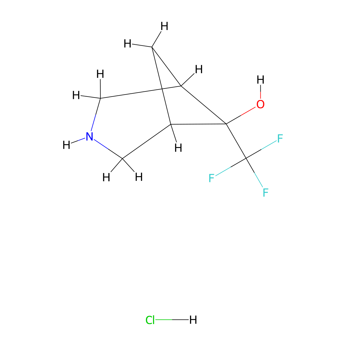 6-(Trifluoromethyl)-3-azabicyclo[3.1.1]heptan-6-ol hydrochloride molecular structure, CAS 2551115-80-9