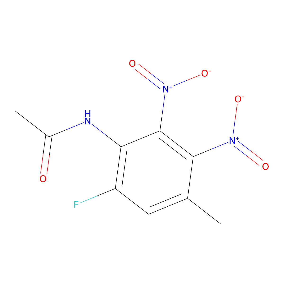 N-(6-Fluoro-4-methyl-2,3-dinitrophenyl)acetamide molecular structure, CAS 2551115-97-8