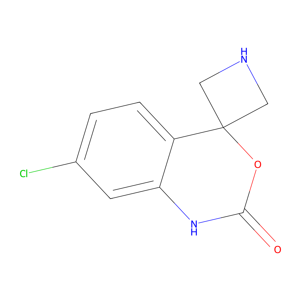 7'-Chloro-1',2'-dihydrospiro[azetidine-3,4'-[3,1]benzoxazin]-2'-one molecular structure, CAS 2551116-01-7